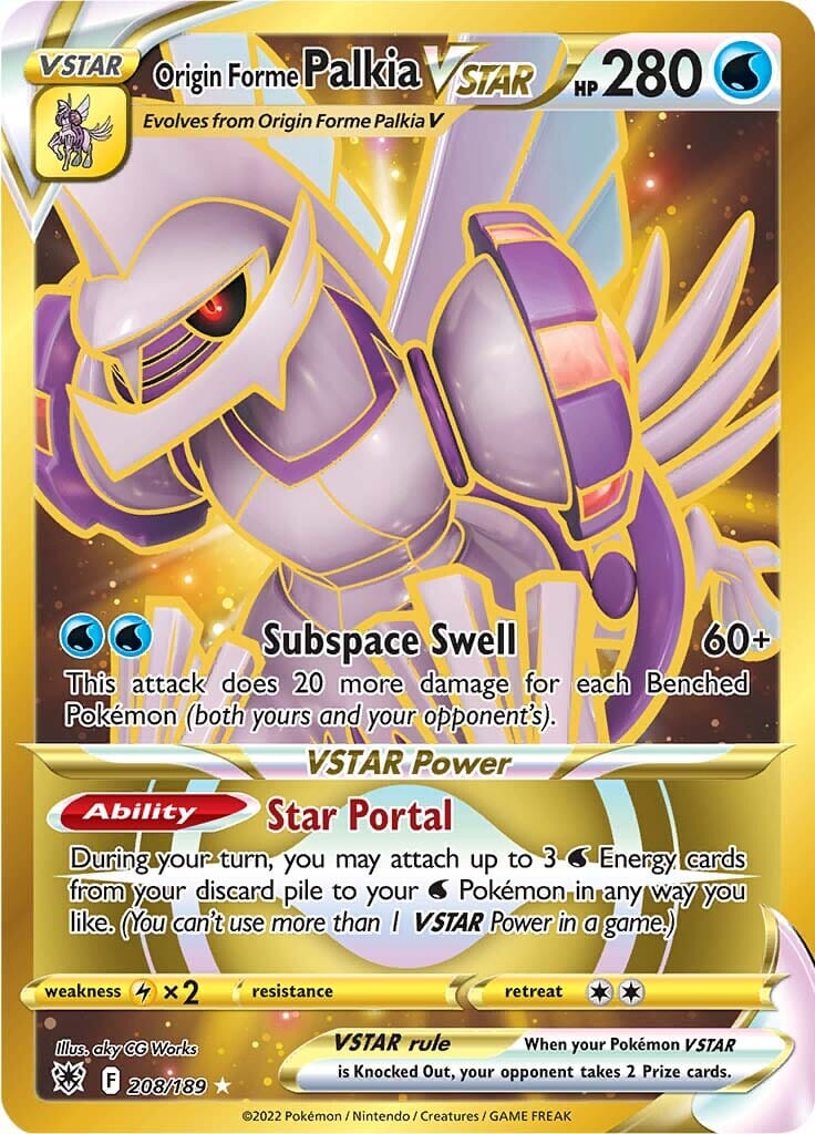 Origin Forme Palkia VSTAR (208/189) [Sword & Shield: Astral Radiance] Pokemon Single Pokémon  | Multizone: Comics And Games