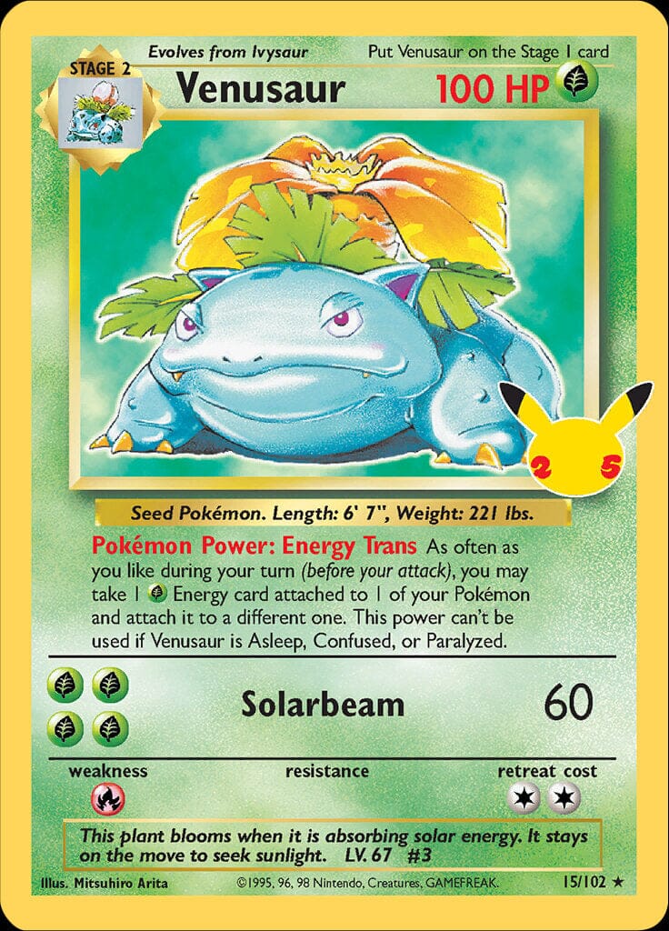 Venusaur (15/102) [Celebrations: 25th Anniversary - Classic Collection] Pokemon Single Pokémon  | Multizone: Comics And Games