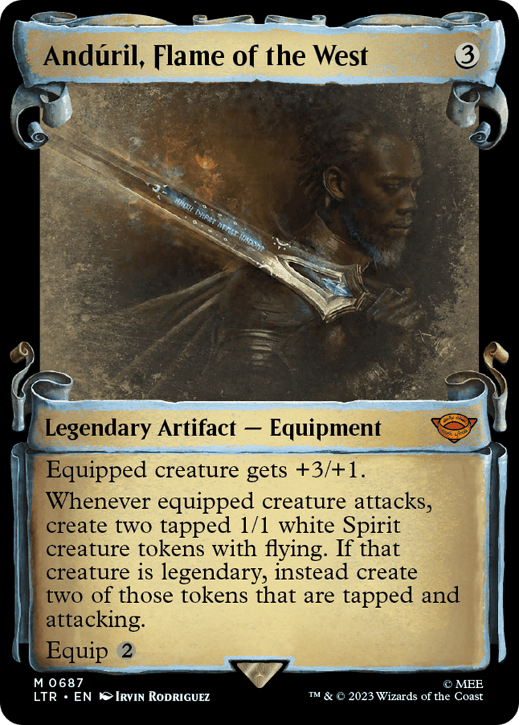 Anduril, Flame of the West [The Lord of the Rings: Tales of Middle-Earth Showcase Scrolls] MTG Single Magic: The Gathering  | Multizone: Comics And Games