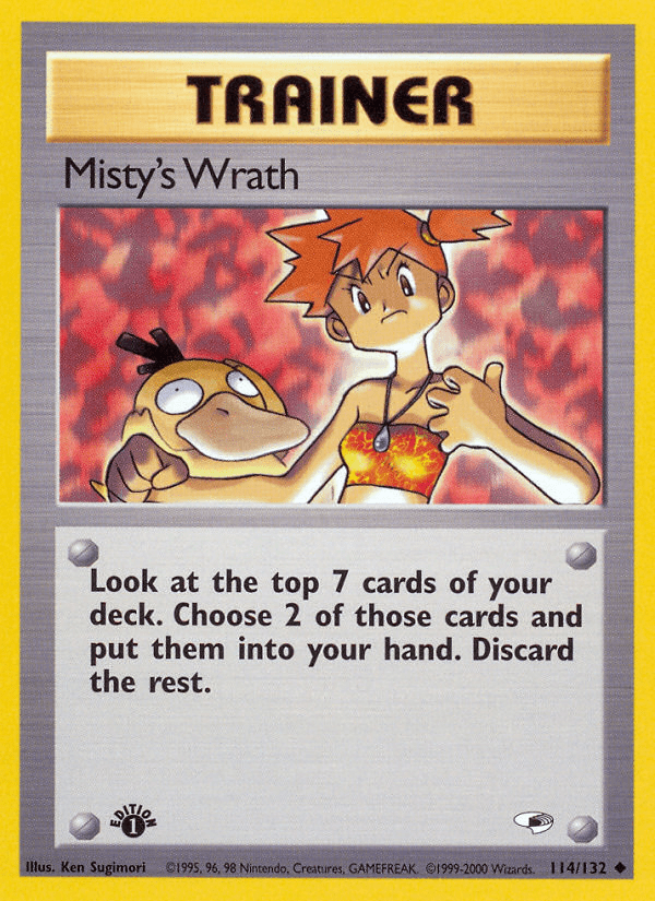 Misty's Wrath (114/132) [Gym Heroes 1st Edition] Pokemon Single Pokémon  | Multizone: Comics And Games