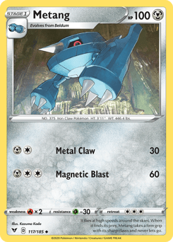 Metang (117/185) [Sword & Shield: Vivid Voltage] Pokemon Single Pokémon  | Multizone: Comics And Games