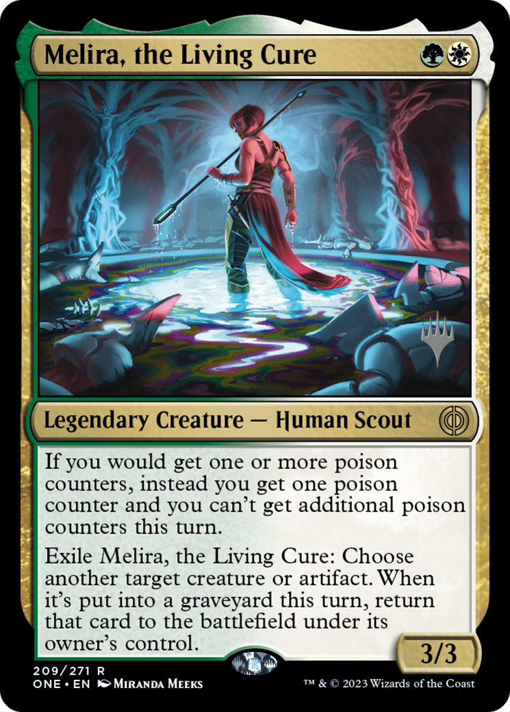 Melira, the Living Cure (Promo Pack) [Phyrexia: All Will Be One Promos] MTG Single Magic: The Gathering  | Multizone: Comics And Games