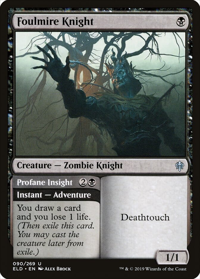 Foulmire Knight // Profane Insight [Throne of Eldraine] MTG Single Magic: The Gathering  | Multizone: Comics And Games