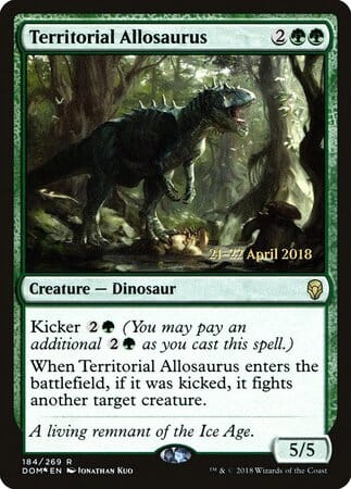 Territorial Allosaurus [Dominaria Promos] MTG Single Magic: The Gathering  | Multizone: Comics And Games