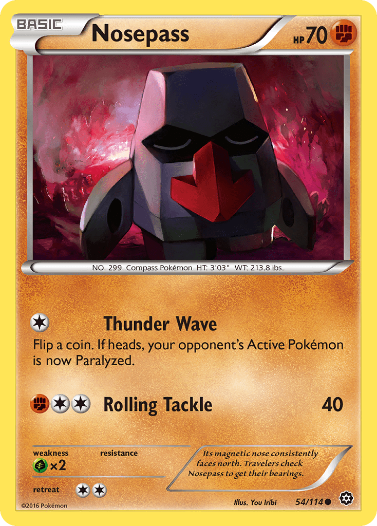 Nosepass (54/114) [XY: Steam Siege] Pokemon Single Pokémon  | Multizone: Comics And Games