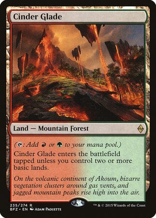 Cinder Glade [Battle for Zendikar] MTG Single Magic: The Gathering  | Multizone: Comics And Games