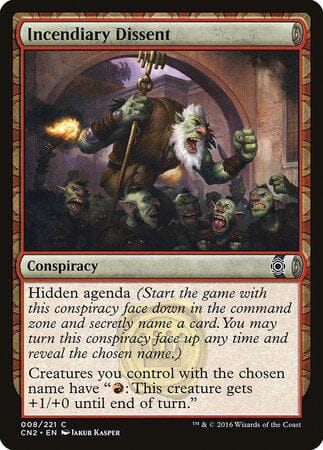 Incendiary Dissent [Conspiracy: Take the Crown] MTG Single Magic: The Gathering  | Multizone: Comics And Games