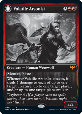 Volatile Arsonist // Dire-Strain Anarchist [Innistrad: Double Feature] MTG Single Magic: The Gathering  | Multizone: Comics And Games