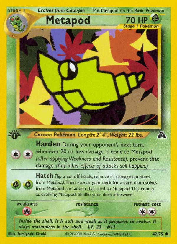 Metapod (42/75) [Neo Discovery 1st Edition] Pokemon Single Pokémon  | Multizone: Comics And Games