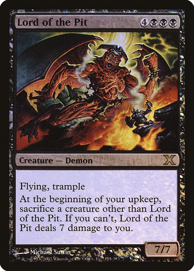 Lord of the Pit (Premium Foil) [Tenth Edition] MTG Single Magic: The Gathering  | Multizone: Comics And Games