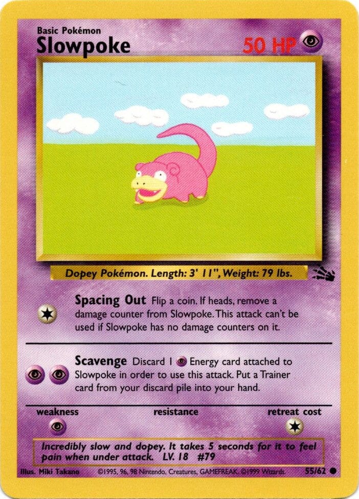 Slowpoke (55/62) [Fossil Unlimited] Pokemon Single Pokémon  | Multizone: Comics And Games