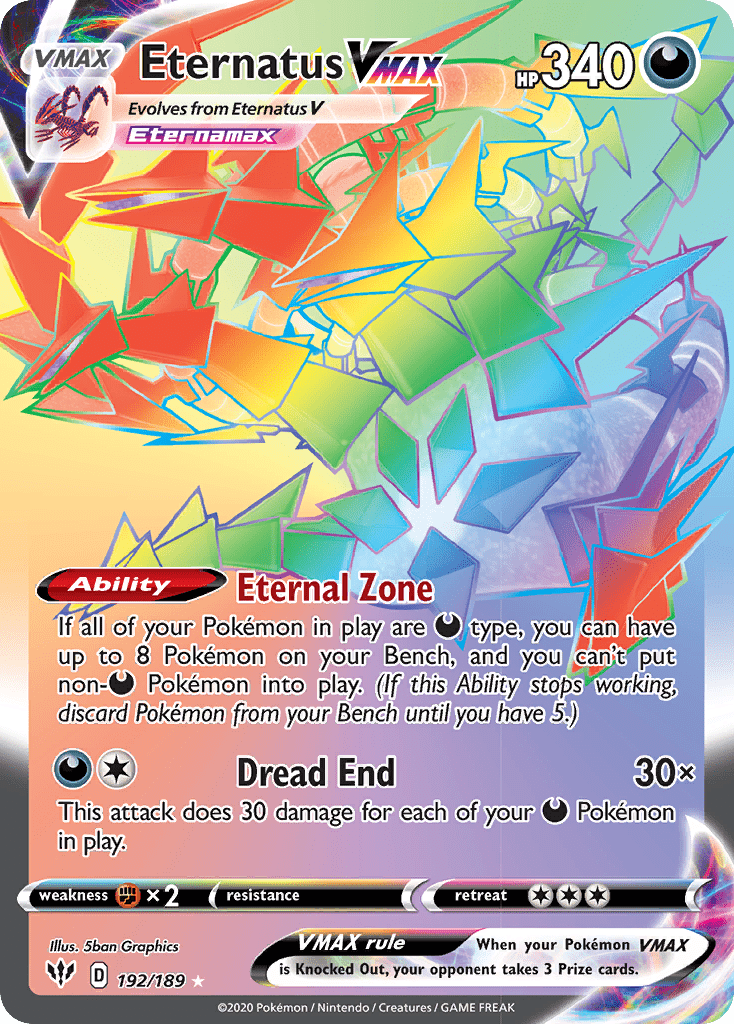 Eternatus VMAX (192/189) [Sword & Shield: Darkness Ablaze] Pokemon Single Pokémon  | Multizone: Comics And Games