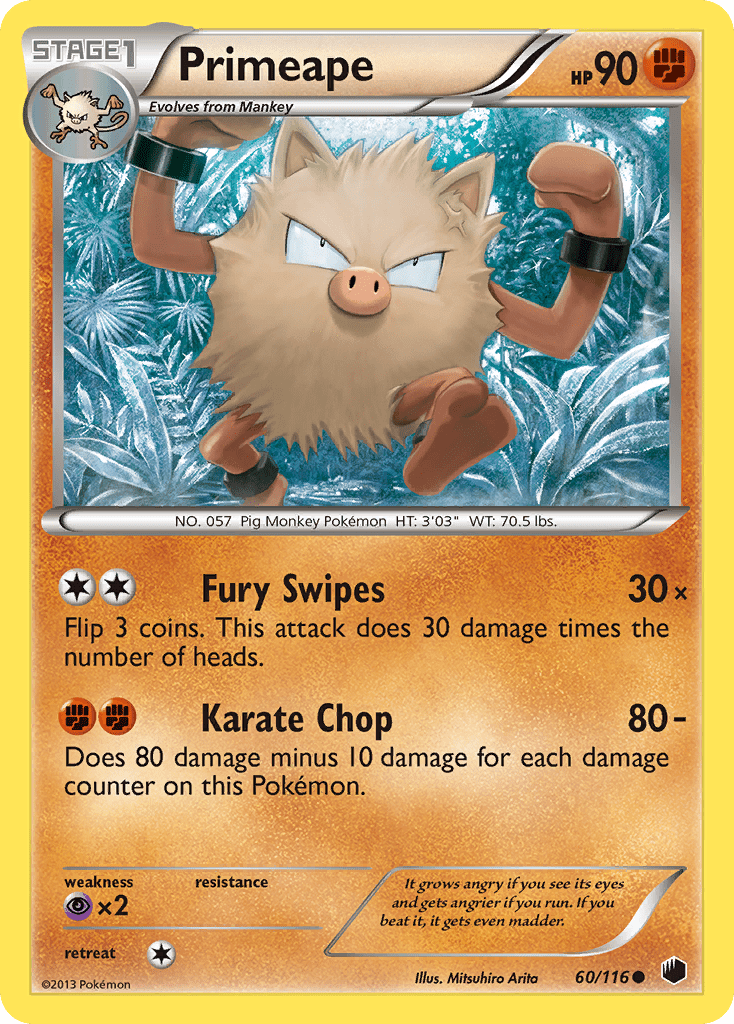 Primeape (60/116) [Black & White: Plasma Freeze] Pokemon Single Pokémon  | Multizone: Comics And Games