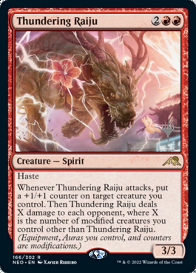 Thundering Raiju (Promo Pack) [Kamigawa: Neon Dynasty Promos] MTG Single Magic: The Gathering  | Multizone: Comics And Games