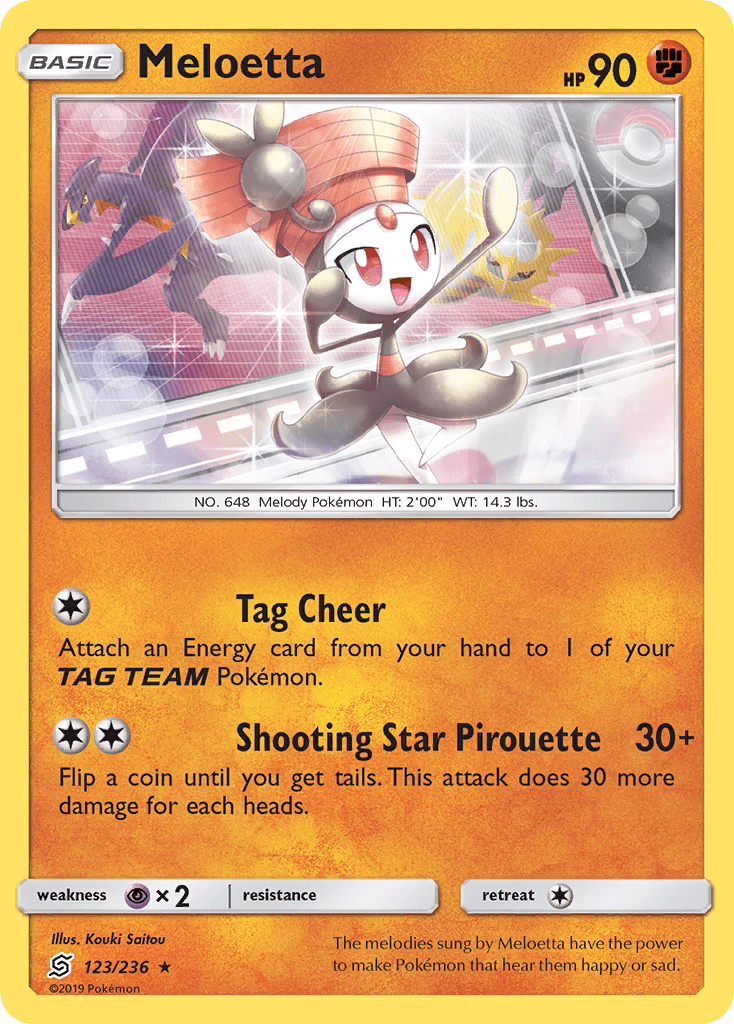Meloetta (123/236) [Sun & Moon: Unified Minds] Pokemon Single Pokémon  | Multizone: Comics And Games