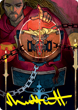 Sign in Blood Art Card (Gold-Stamped Signature) [Strixhaven: School of Mages Art Series] MTG Single Magic: The Gathering  | Multizone: Comics And Games