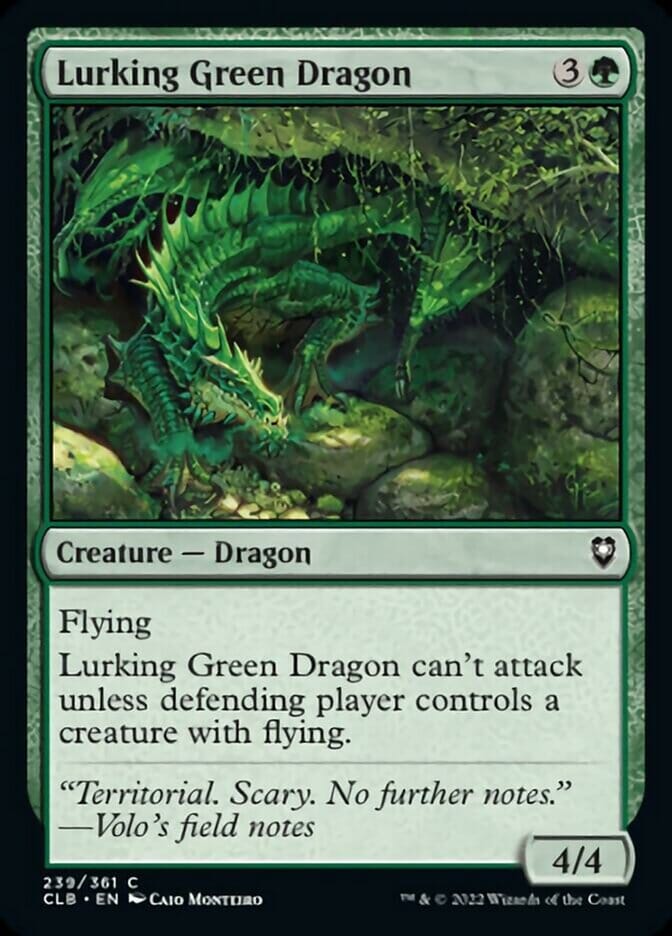 Lurking Green Dragon [Commander Legends: Battle for Baldur's Gate] MTG Single Magic: The Gathering  | Multizone: Comics And Games