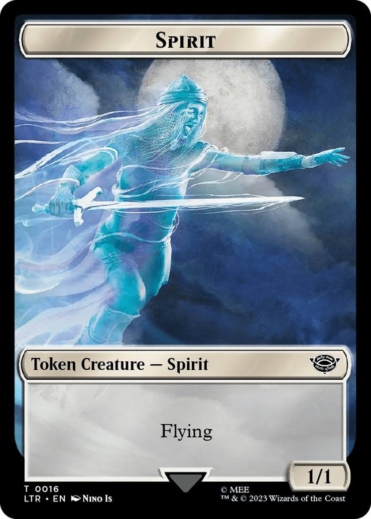 Spirit // Food (0023) Double-Sided Token (Surge Foil) [The Lord of the Rings: Tales of Middle-Earth Tokens] MTG Single Magic: The Gathering  | Multizone: Comics And Games