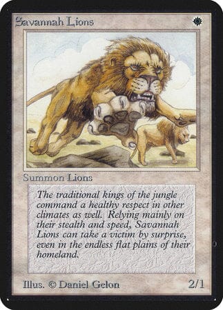 Savannah Lions [Limited Edition Alpha] MTG Single Magic: The Gathering  | Multizone: Comics And Games