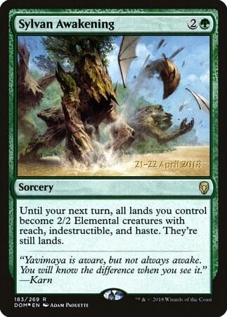 Sylvan Awakening [Dominaria Promos] MTG Single Magic: The Gathering  | Multizone: Comics And Games