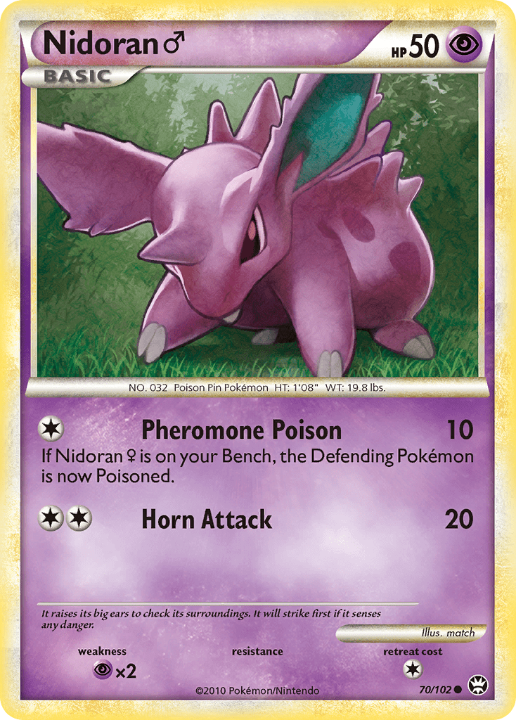 Nidoran (70/102) (Male) [HeartGold & SoulSilver: Triumphant] Pokemon Single Pokémon  | Multizone: Comics And Games