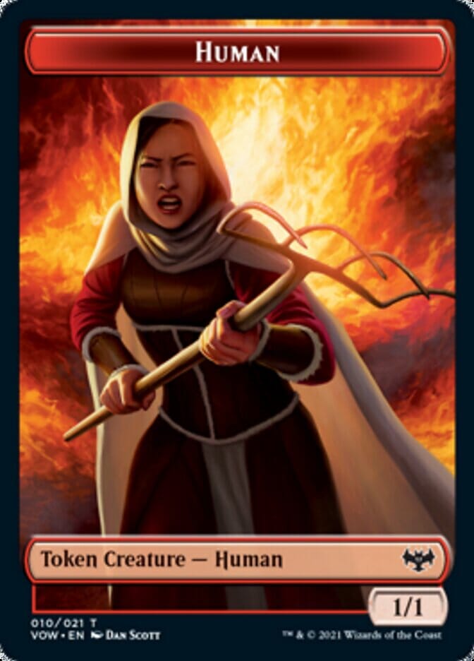 Wolf (011) // Human (010) Double-sided Token [Innistrad: Crimson Vow Tokens] MTG Single Magic: The Gathering  | Multizone: Comics And Games