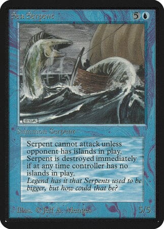 Sea Serpent [Limited Edition Alpha] MTG Single Magic: The Gathering  | Multizone: Comics And Games