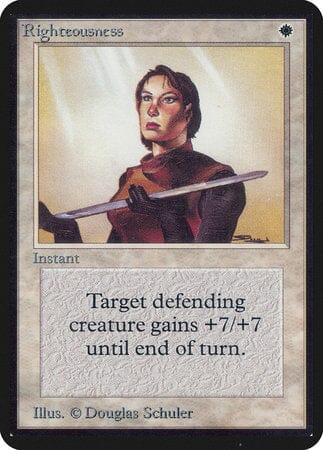 Righteousness [Limited Edition Alpha] MTG Single Magic: The Gathering  | Multizone: Comics And Games