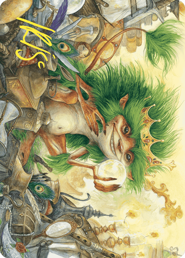 Knickknack Ouphe Art Card (Gold-Stamped Signature) [Wilds of Eldraine Art Series] MTG Single Magic: The Gathering  | Multizone: Comics And Games