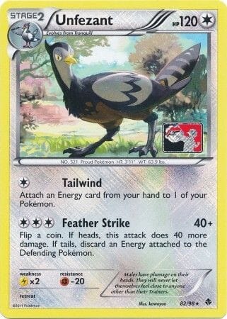 Unfezant (82/98) (League Promo) [Black & White: Emerging Powers] Pokemon Single Pokémon  | Multizone: Comics And Games