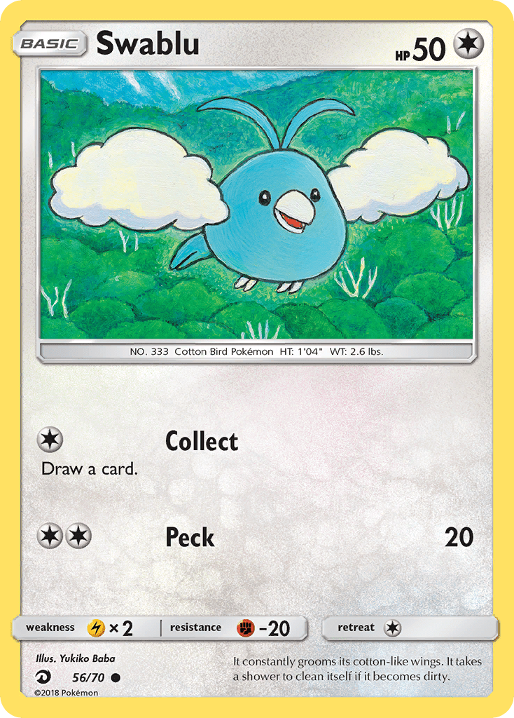 Swablu (56/70) [Sun & Moon: Dragon Majesty] Pokemon Single Pokémon  | Multizone: Comics And Games