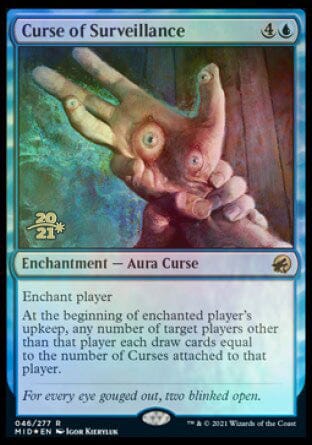 Curse of Surveillance [Innistrad: Midnight Hunt Prerelease Promos] MTG Single Magic: The Gathering  | Multizone: Comics And Games