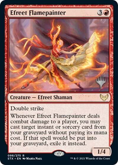 Efreet Flamepainter (Promo Pack) [Strixhaven: School of Mages Promos] MTG Single Magic: The Gathering  | Multizone: Comics And Games