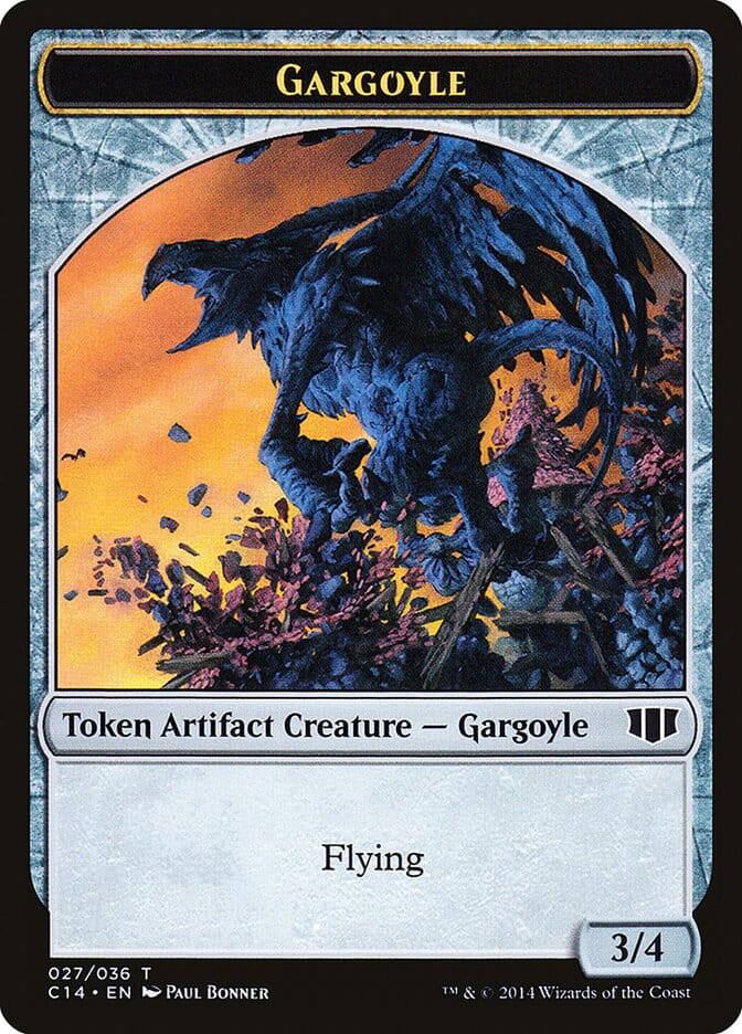 Gargoyle // Elf Warrior Double-sided Token [Commander 2014 Tokens] MTG Single Magic: The Gathering  | Multizone: Comics And Games