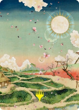Plains 1 Art Card (Gold-Stamped Signature) [Kamigawa: Neon Dynasty Art Series] MTG Single Magic: The Gathering  | Multizone: Comics And Games