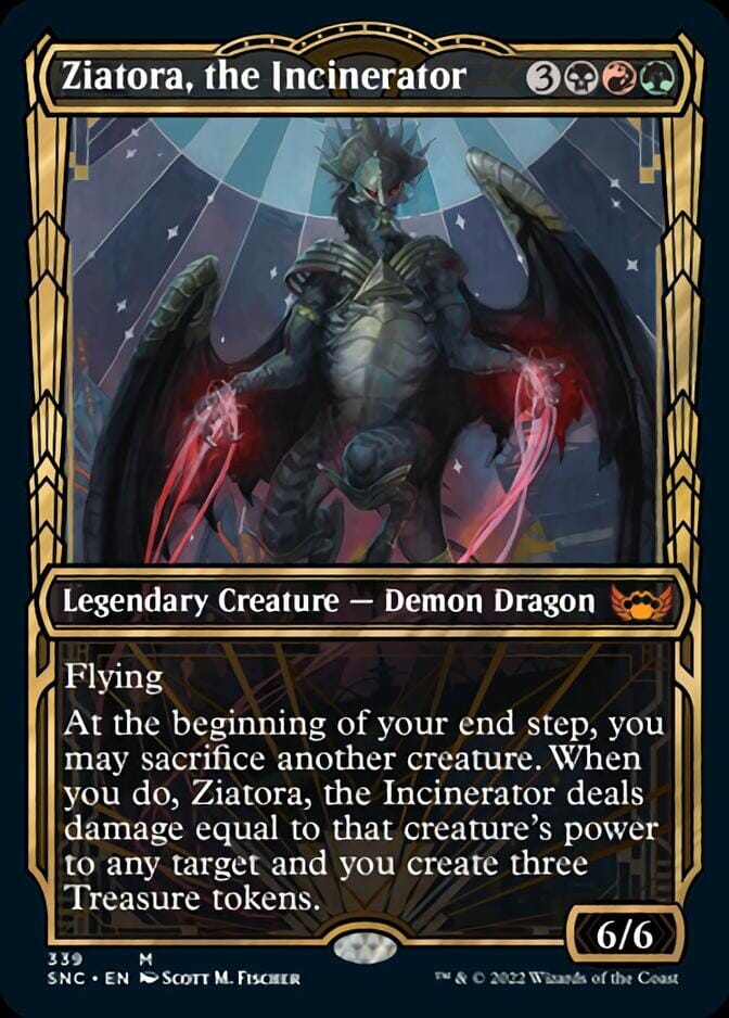 Ziatora, the Incinerator (Showcase Golden Age) [Streets of New Capenna] MTG Single Magic: The Gathering  | Multizone: Comics And Games