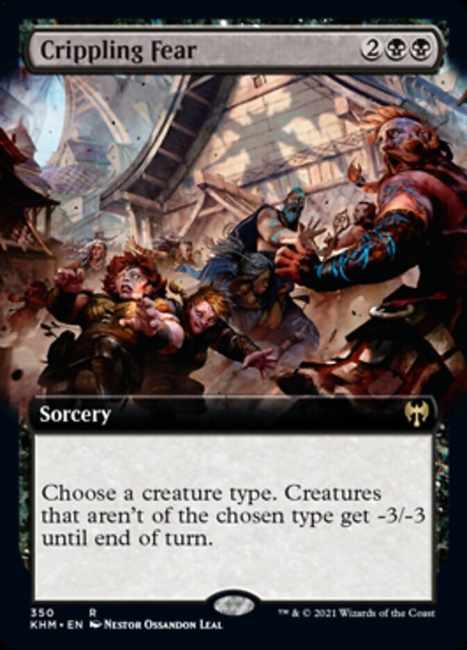 Crippling Fear (Extended Art) [Kaldheim] MTG Single Magic: The Gathering  | Multizone: Comics And Games