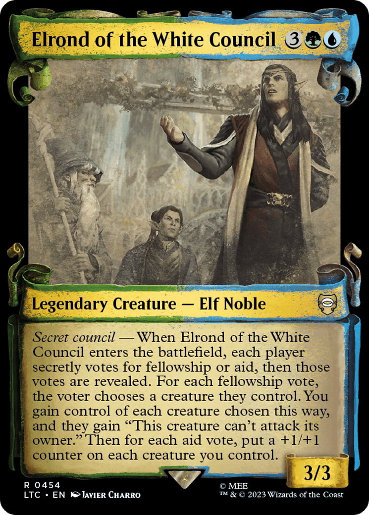 Elrond of the White Council [The Lord of the Rings: Tales of Middle-Earth Commander Showcase Scrolls] MTG Single Magic: The Gathering  | Multizone: Comics And Games