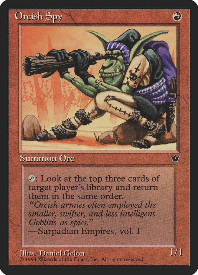 Orcish Spy (Daniel Gelon) [Fallen Empires] MTG Single Magic: The Gathering  | Multizone: Comics And Games