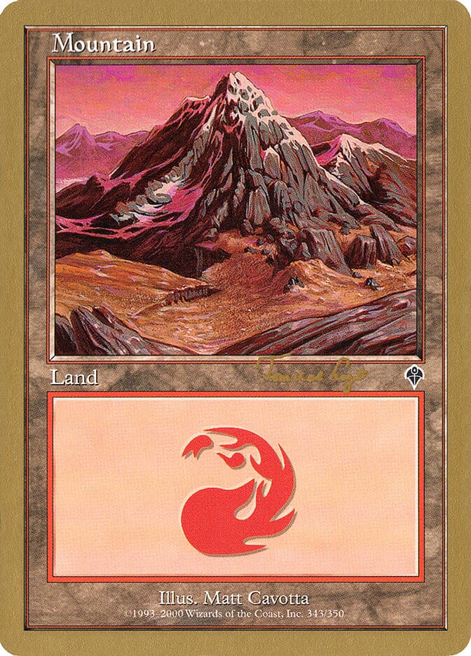 Mountain (tvdl343) (Tom van de Logt) [World Championship Decks 2001] MTG Single Magic: The Gathering  | Multizone: Comics And Games