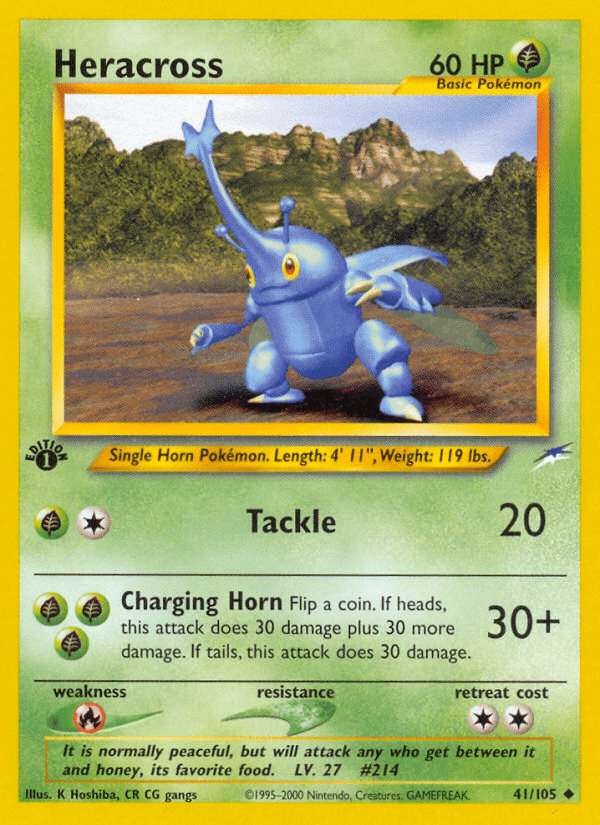 Heracross (41/105) [Neo Destiny 1st Edition] Pokemon Single Pokémon  | Multizone: Comics And Games