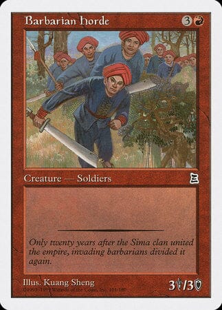 Barbarian Horde [Portal Three Kingdoms] MTG Single Magic: The Gathering  | Multizone: Comics And Games
