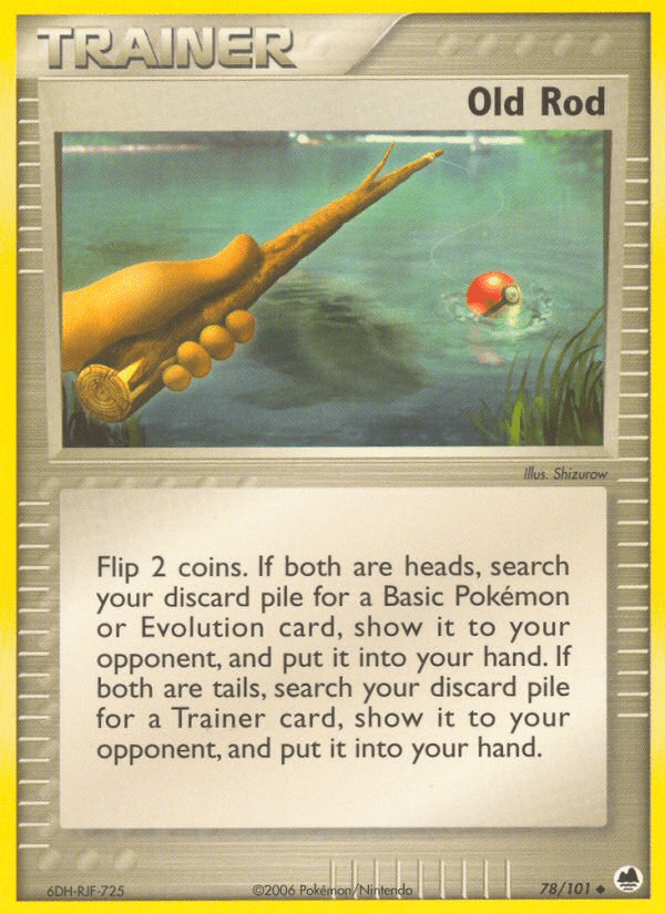 Old Rod (78/101) [EX: Dragon Frontiers] Pokemon Single Pokémon  | Multizone: Comics And Games
