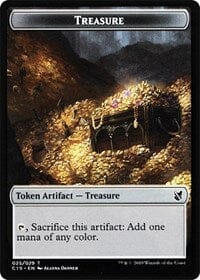 Treasure // Human Double-sided Token [Commander 2019 Tokens] MTG Single Magic: The Gathering  | Multizone: Comics And Games
