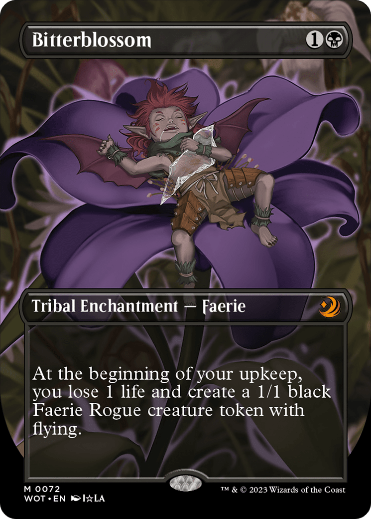 Bitterblossom (Anime Borderless) [Wilds of Eldraine: Enchanting Tales] MTG Single Magic: The Gathering  | Multizone: Comics And Games