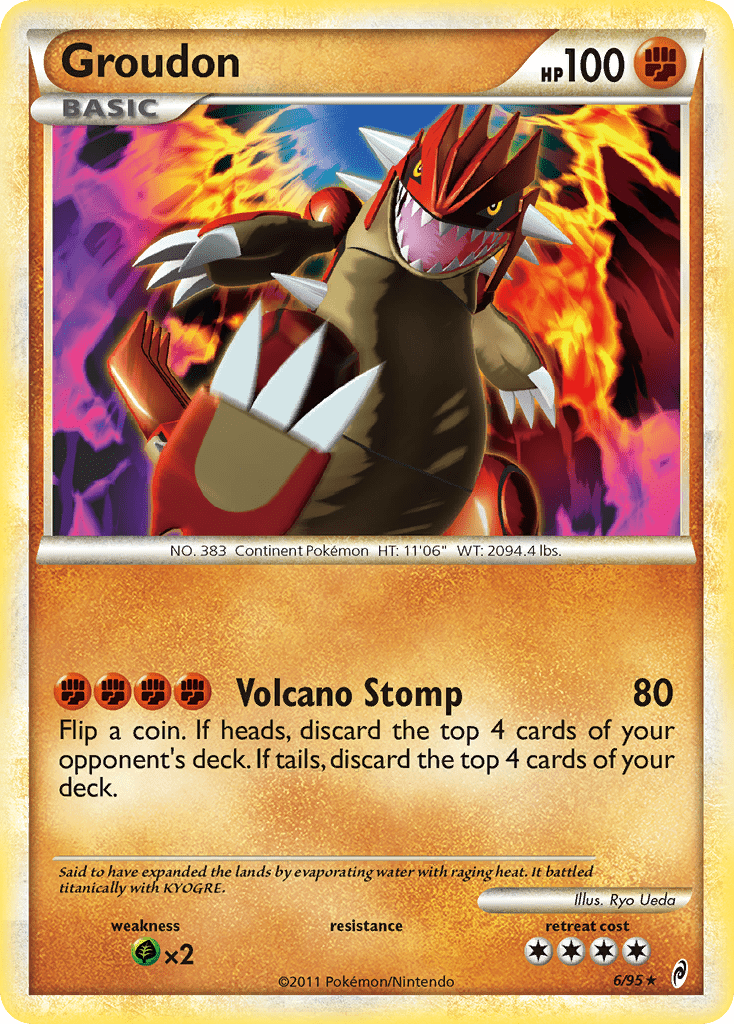 Groudon (6/95) [HeartGold & SoulSilver: Call of Legends] Pokemon Single Pokémon  | Multizone: Comics And Games
