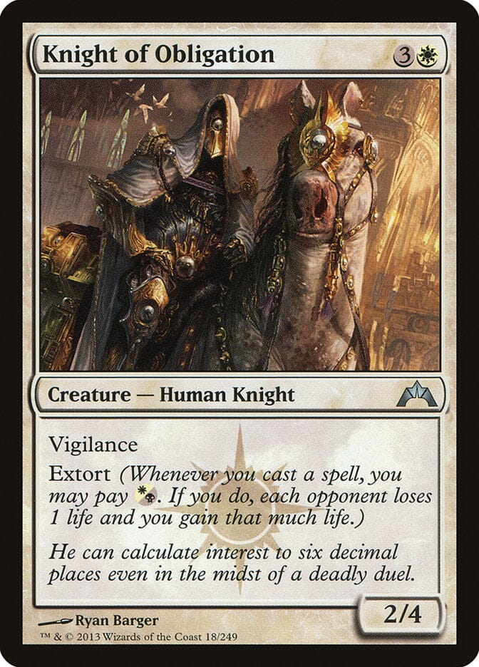 Knight of Obligation [Gatecrash] MTG Single Magic: The Gathering  | Multizone: Comics And Games