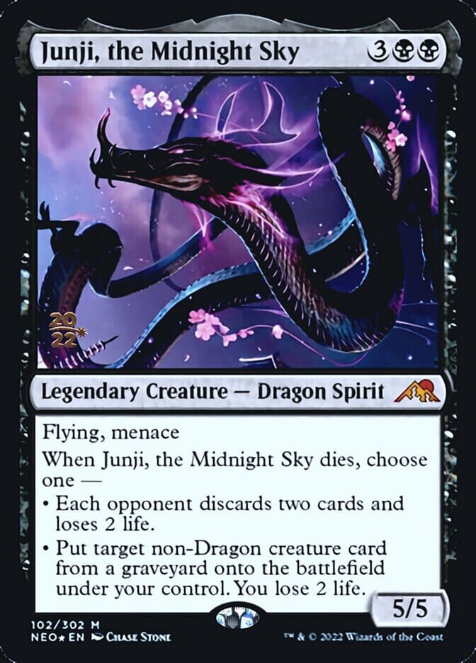 Junji, the Midnight Sky [Kamigawa: Neon Dynasty Prerelease Promos] MTG Single Magic: The Gathering  | Multizone: Comics And Games