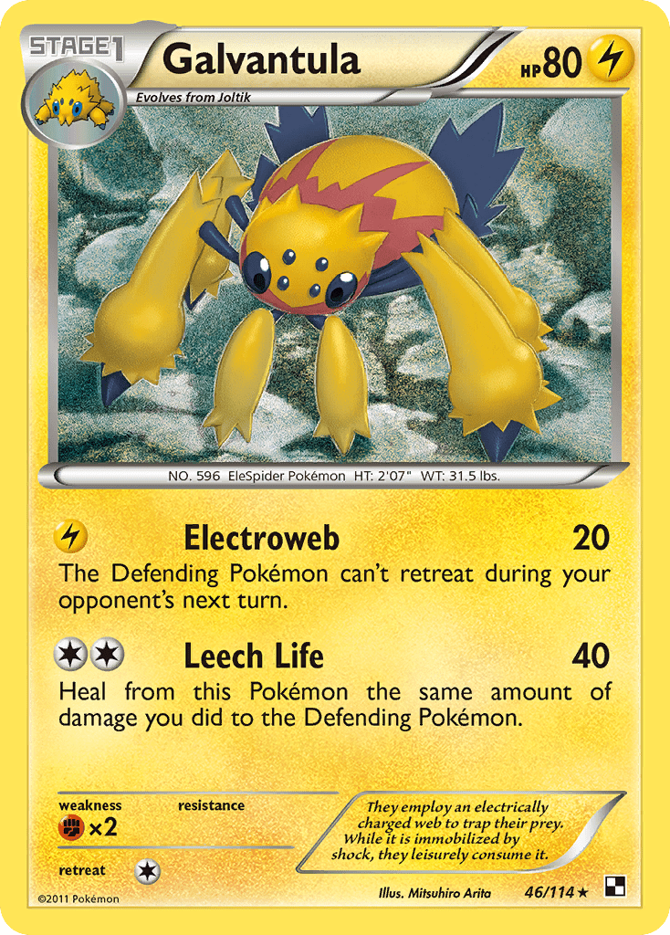 Galvantula (46/114) [Black & White: Base Set] Pokemon Single Pokémon  | Multizone: Comics And Games