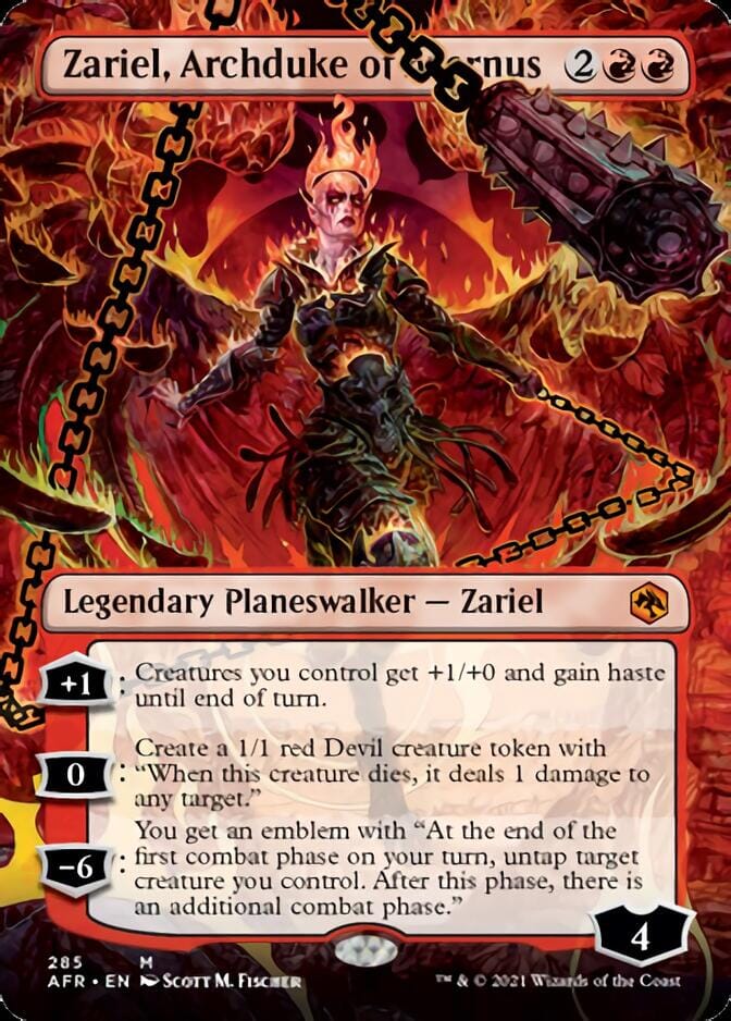 Zariel, Archduke of Avernus (Extended) [Dungeons & Dragons: Adventures in the Forgotten Realms] MTG Single Magic: The Gathering  | Multizone: Comics And Games